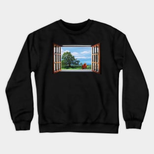 Cardinal In The Window Crewneck Sweatshirt